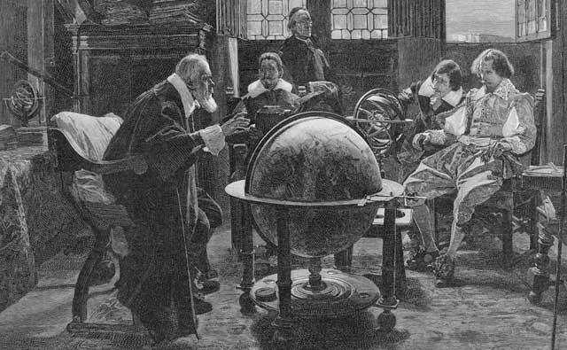 Fonte: Ilustração mostrando Galileu em 1638 (Mary Evans Picture Library)