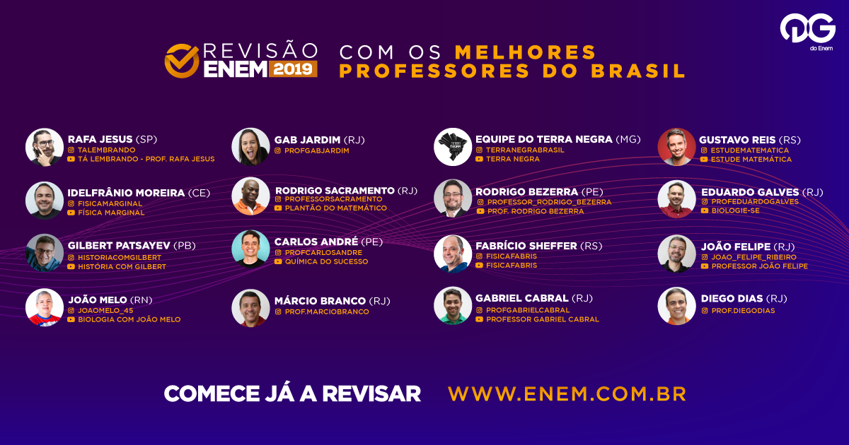 A Melhor Revisão com os Melhores professores do Brasil